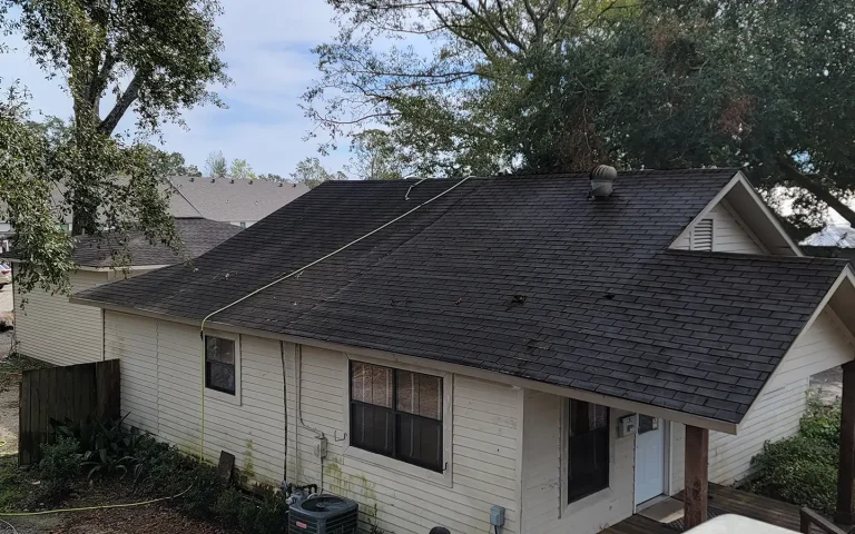 Curbside Gallery @ 1440 x 900 Gray Roof Shingles Powerwashing - before